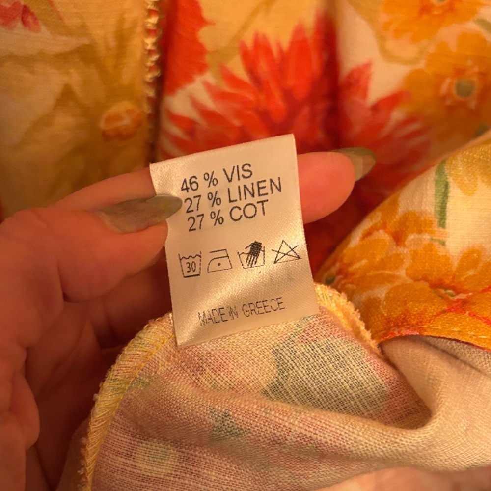 Floral Midi Dress in Red and Yellow - Picture 4 of 7